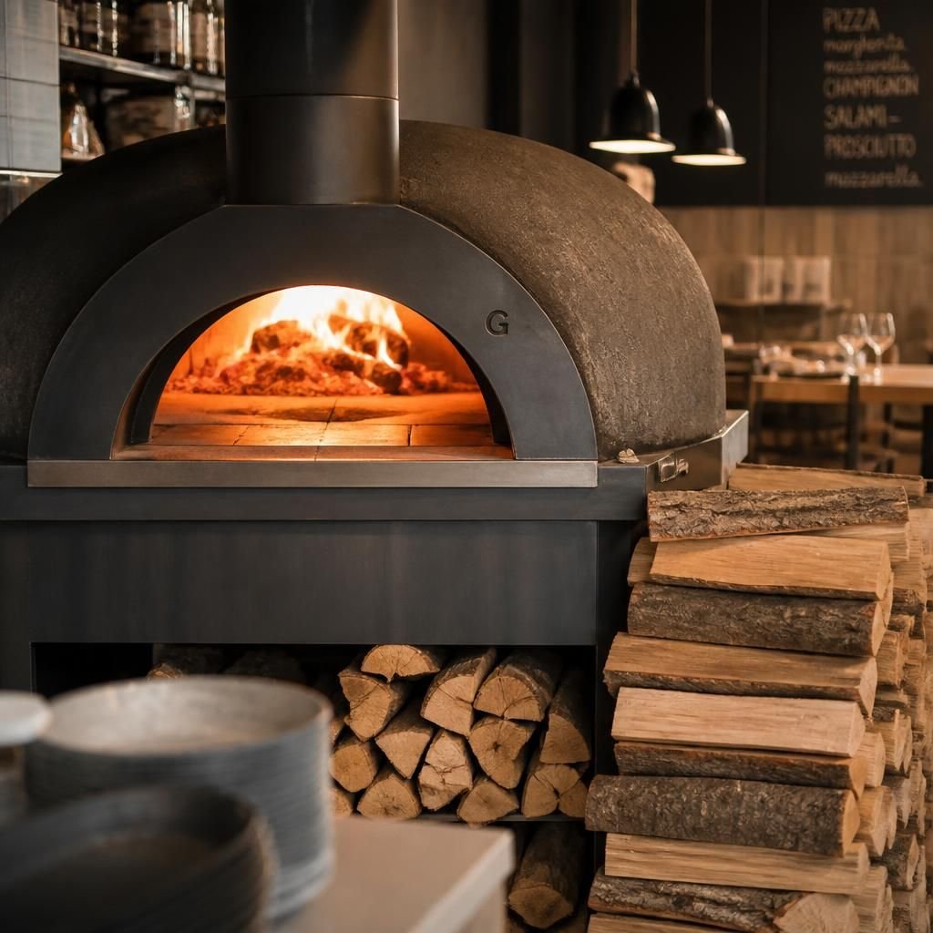 Palette Restaurant 50 cm en chêne et charme ultra sec pour four à bois et pizzeria